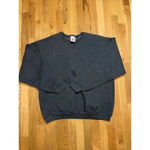 Vintage 90s Wilson Sweatshirt XL Men Gray Crew Neck Long Sleeve Pullover. Perfec